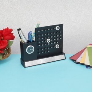 Wooden Pen stand with lifetime calendar